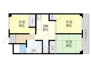 千里山アカシヤハイツ【3階】の間取り