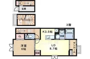 大阪府摂津市南別府町【アパート】の間取り