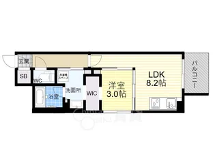 S-RESIDENCE天満橋ar【3階】の間取り