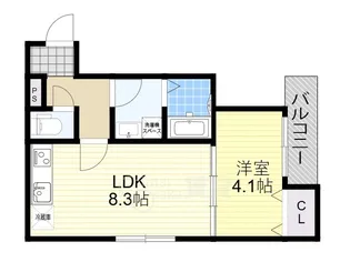 大阪府吹田市内本町1丁目【アパート】の間取り