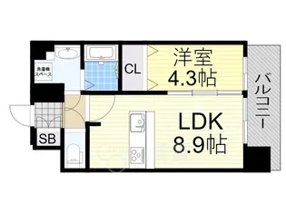 プレサンス新大阪ヴィガ【10階】の間取り