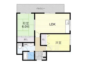 大阪府茨木市大池1丁目【マンション】の間取り