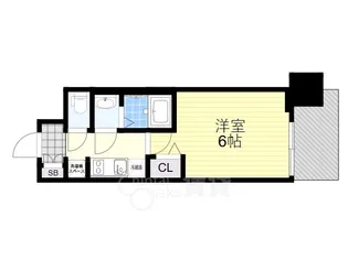 プレサンスOSAKA東成中本ハーヴィル【7階】の間取り