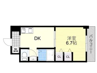 1DKの間取り画像