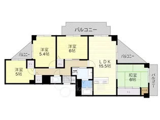 サンロイヤル池田【5階】の間取り