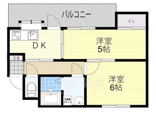 大阪府豊中市島江町2丁目【アパート】の間取り
