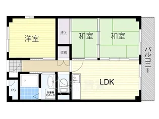 カクタスパークハイツ【5階】の間取り