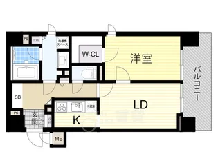 大阪府大阪市淀川区西中島5丁目【マンション】の間取り