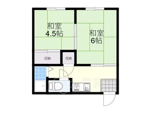布屋荘【2階】の間取り