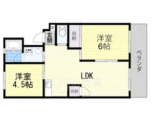 西田ハイツ【2階】の間取り