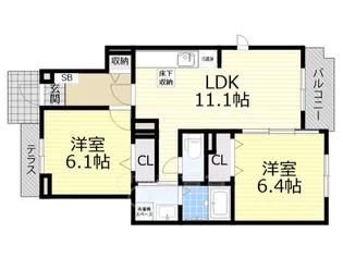大阪府摂津市鳥飼西2丁目【アパート】の間取り