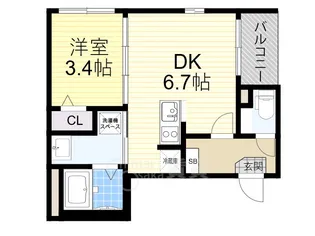 ハーモニーテラス豊南町南【2階】の間取り