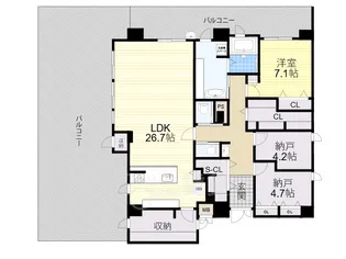 大阪府摂津市千里丘東3丁目【マンション】の間取り