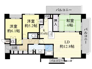 グレイスフォート桃山台【2階】の間取り