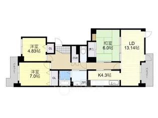 大阪府茨木市紫明園【マンション】の間取り