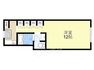 大阪府大阪市淀川区西中島1丁目【マンション】の間取り