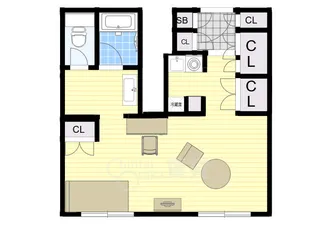 大阪府大阪市淀川区西中島1丁目【マンション】の間取り