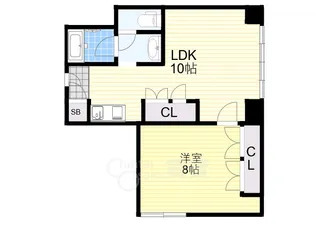 大阪府大阪市淀川区西中島1丁目【マンション】の間取り