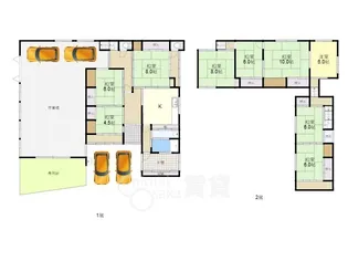大阪府摂津市鳥飼下2丁目【一戸建】の間取り