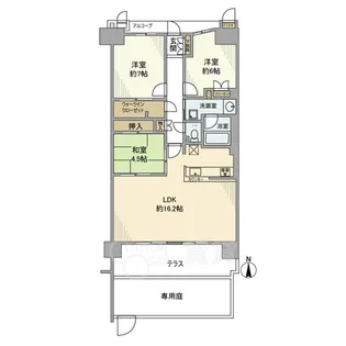 ウエリス豊中桃山台【2階】の間取り
