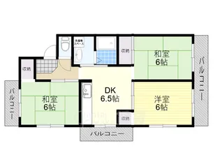 大阪府箕面市半町2丁目【マンション】の間取り