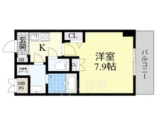 1Kの間取り画像