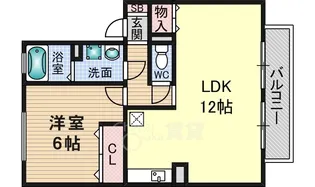 大阪府茨木市東太田2丁目【アパート】の間取り