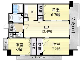 大阪府吹田市芳野町【マンション】の間取り