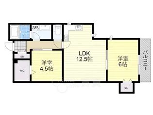 シェモア茨木市郡山2丁目【1階】の間取り
