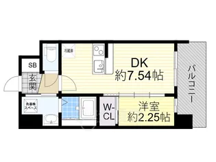 セレニテ江坂エクラ【2階】の間取り
