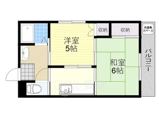 矢内ハイツ服部【2階】の間取り