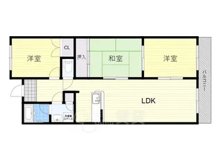 大阪府茨木市奈良町【マンション】の間取り