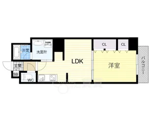 CIFI大阪天満【7階】の間取り