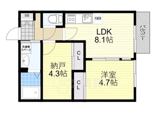 Cedar Hall Yamada Two【2階】の間取り