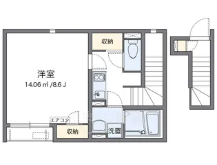 クレイノ咲【2階】の間取り
