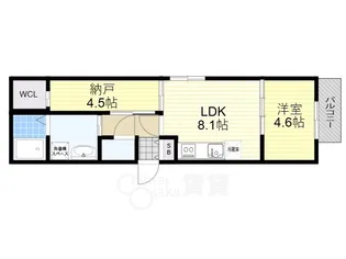 Cedar Hall Yamada Two【2階】の間取り