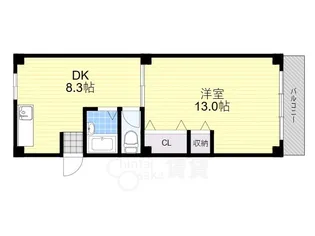 清明ハイツ【3階】の間取り
