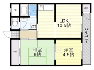 大阪府大阪市東淀川区南江口3丁目【マンション】の間取り