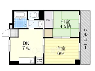高木マンション【4階】の間取り