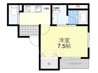 1Kの間取り画像