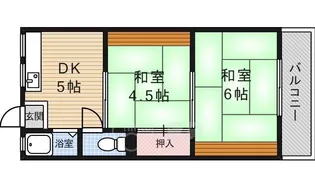 大阪府箕面市萱野1丁目【アパート】の間取り
