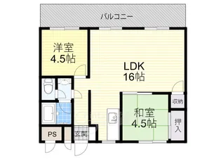 笹部豊中マンション【3階】の間取り