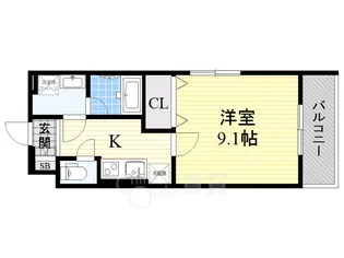 ゴールドチェリーブラッサム【1階】の間取り