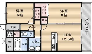 ライズプレイス藤川【4階】の間取り
