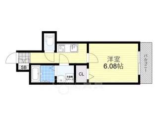 大阪府摂津市正雀本町1丁目【マンション】の間取り