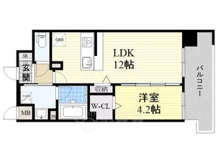 グレースリバー中之島【2階】の間取り