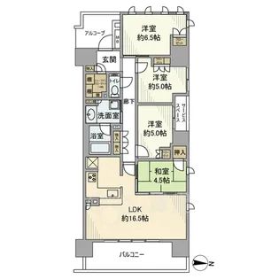 大阪府茨木市中津町【マンション】の間取り