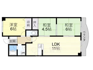 メゾン安夢留【1階】の間取り