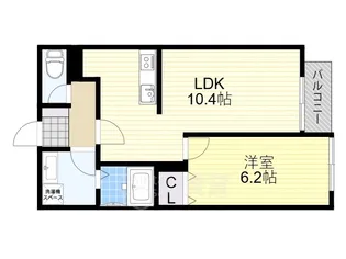 1LDKの間取り画像