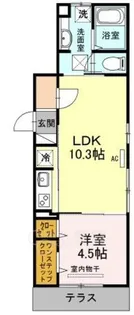大阪府茨木市西中条町【アパート】の間取り
